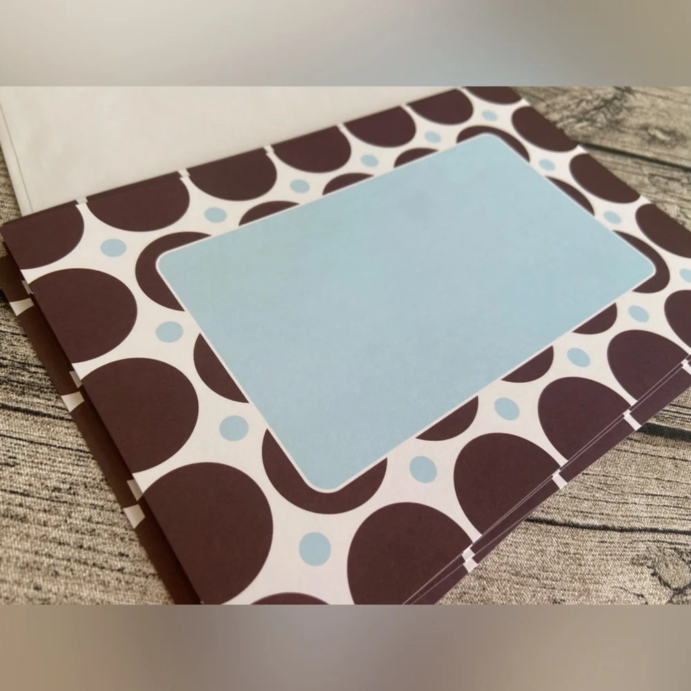 NEW. Pack of 10 large flat printable invitations/cards + 10 envelopes.